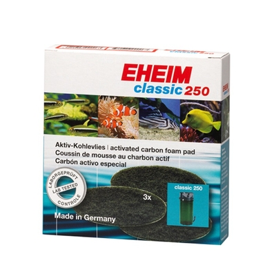 EHEIM 3 coussins de mousse filtrante au charbon actif pour filtre Classic 2213