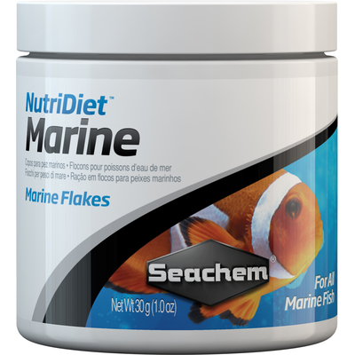 SEACHEM Nutridiet Marine Flakes 30 gr. nourriture prémium en flocons pour poissons marins
