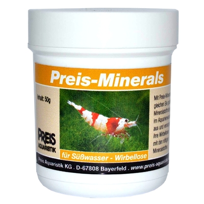 PREIS Minerals 50 gr. mélange de sels mineraux pour compenser les carences dans l’eau des aquariums d'invertébrés