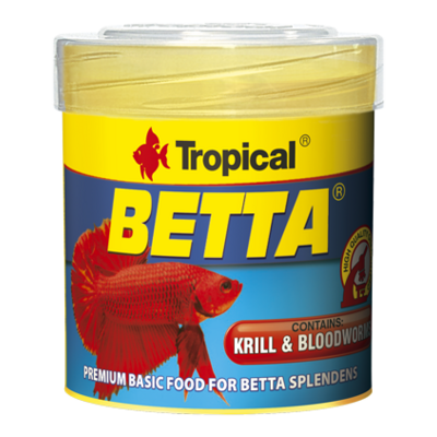 TROPICAL Betta 50ml nourriture de base avec krill et vers de sang pour Betta splendens