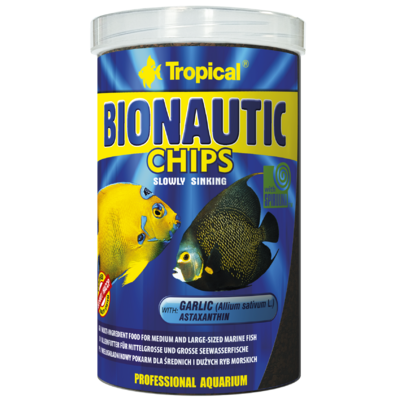 TROPICAL BioNautic Chips 1000ml nourriture granulée multi-ingrédients pour poissons d'eau de mer, crustacés et invertébrés