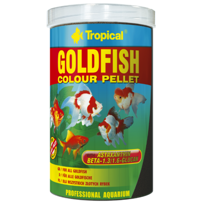 TROPICAL Goldfish Color Pellet 1L nourriture granulée, rehaussant la couleur des poissons rouges et jeunes koi