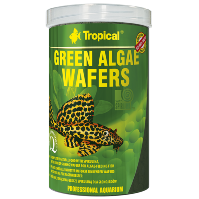 TROPICAL Green Algae Wafers 100ml pastilles végétales descendantes pour mangeurs d'algues, avec spirulina