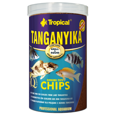 TROPICAL Tanganyika Chips 1L chips spéciaux à multi ingrédients pour grands cichlidés du Lac Tanganyika