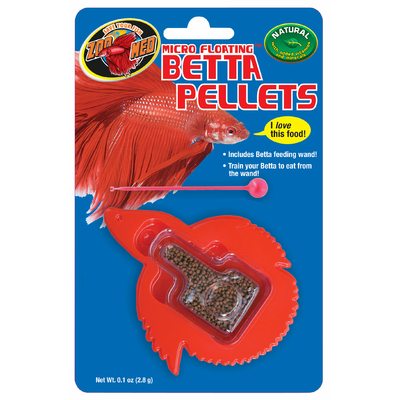 ZOOMED Micro Floating Betta Pellets nourriture spéciale combattant avec bâton de nourrissage
