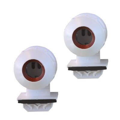 Paire de douilles étanches à clipser pour tube d'éclairage T5 diam. 16mm