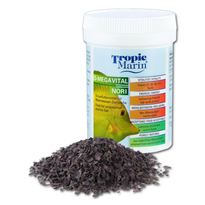 TROPIC MARIN O-MegaVital Nori 17 gr. nourriture à base d’algue rouge pour les poissons marins d’ornement