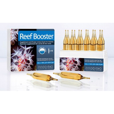 PRODIBIO Reef Booster 12 ampoules apport nutritif complet pour les coraux. Traite jusqu'à 2400 L