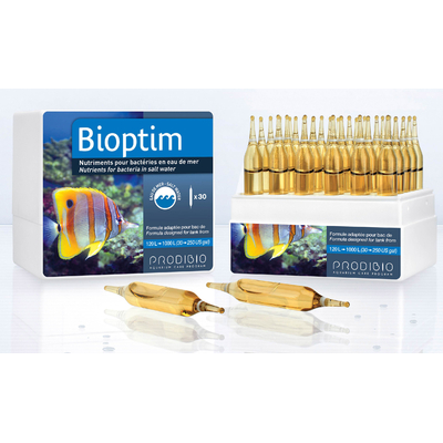 PRODIBIO BioPtim 30 ampoules complément bactérien en ampoules pour eau de mer. Traite jusqu'à 6000 L