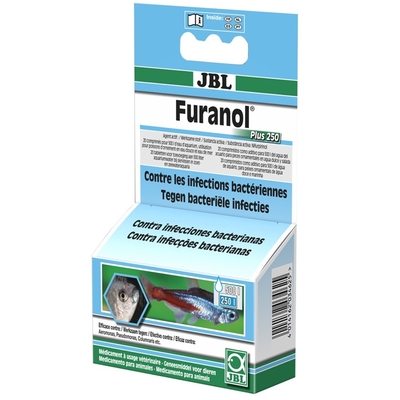 JBL Furanol Plus 250 médicament contre les infections bactériennes chez les poissons d'eau douce et d'eau de mer