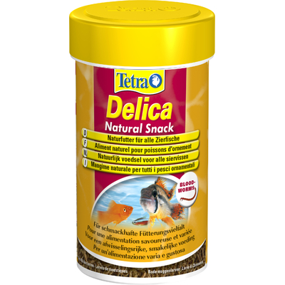 TETRA Delica Natural Snack Bloodworms 100 ml est une délicieuse friandise contenant 100% de larves de moustiques rouges lyophilisées
