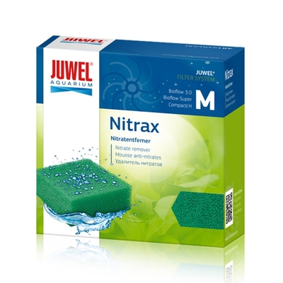JUWEL Nitrax M bloc de mousse anti-nitrates pour filtre Juwel Bioflow 3.0 et Compact. Dimensions 9,5 x 9,5 x 4,8 cm