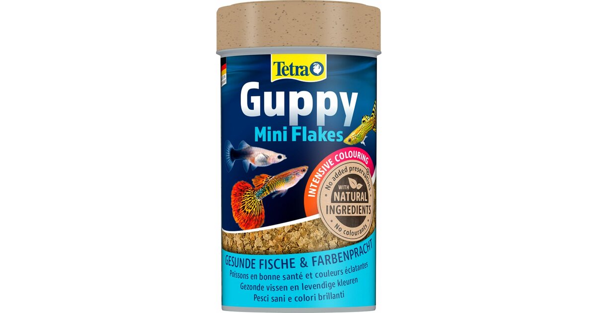 TYROL Guppy FLOCONS Alleinfutter – 100 Ml Flockenfutter Für Guppys | Farbunterstützung, Pflanzliche Anteile & Optimale Nährstoffe