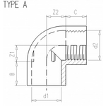 vdl-coude-a-90-filetage-exterieur-femelle-avec-partie-filetee-dimensions-cotes