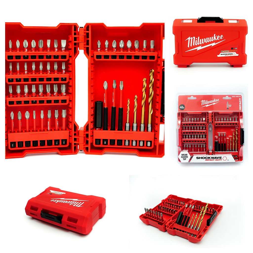 coffret 48 pièces shockwave impact duty Milwaukee 4932430906