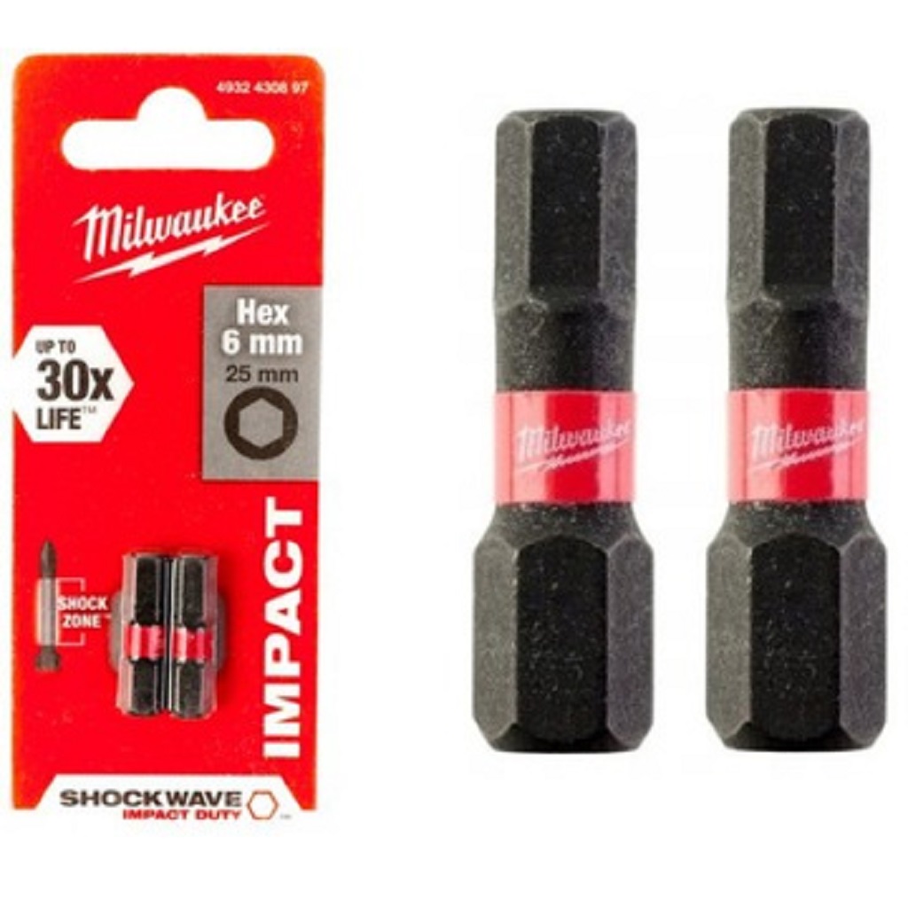 Milwaukee x25 Embouts Torx 25 de Vissage Shockwave 25mm (4932430880)