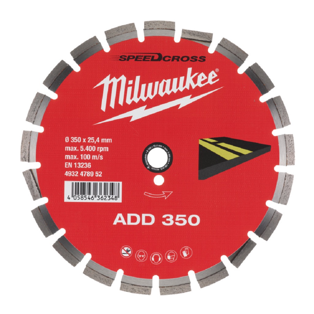 Disque diamant speedcross asphalte ADD 350 Milwaukee 4932478952