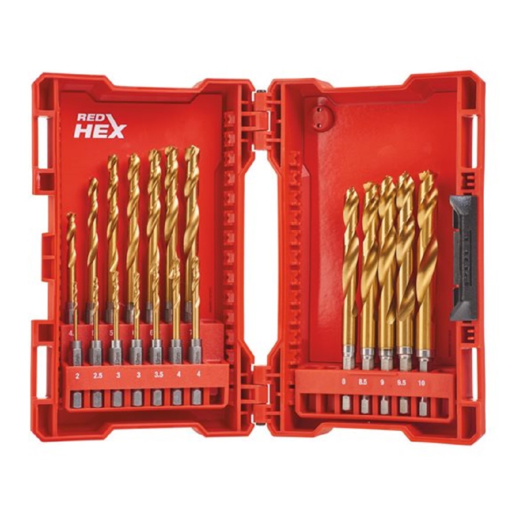 coffret 19 forets red hex milwaukee