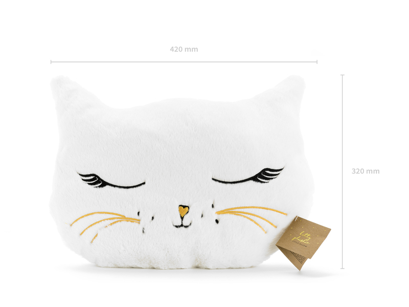 coussin-forme-chat-blanc
