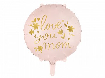 Ballon en Mylar \'\'Je t\'aime maman\'\', 45 cm, rose