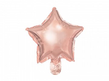 Ballons en Mylar Étoile, 25 cm, or rose