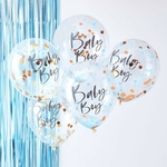 5 ballons confettis Baby Boy 2