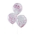 5 ballons- transparents -micro-confettis-roseclair