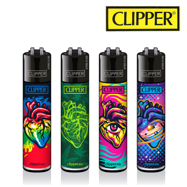 Briquet Clipper - Coeurs