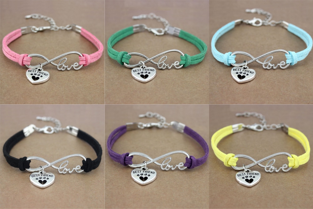 Bijoux-unisexe-pattes-de-chien-c-ur-licorne-Animal-infini-amour-pour-hommes-filles-et-gar