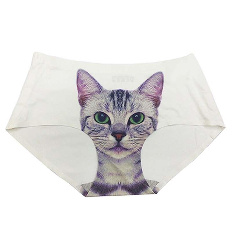 Culotte-Sexy-en-coton-pour-femmes-sous-v-tement-rose-imprim-chat-3d-culotte-sans-couture