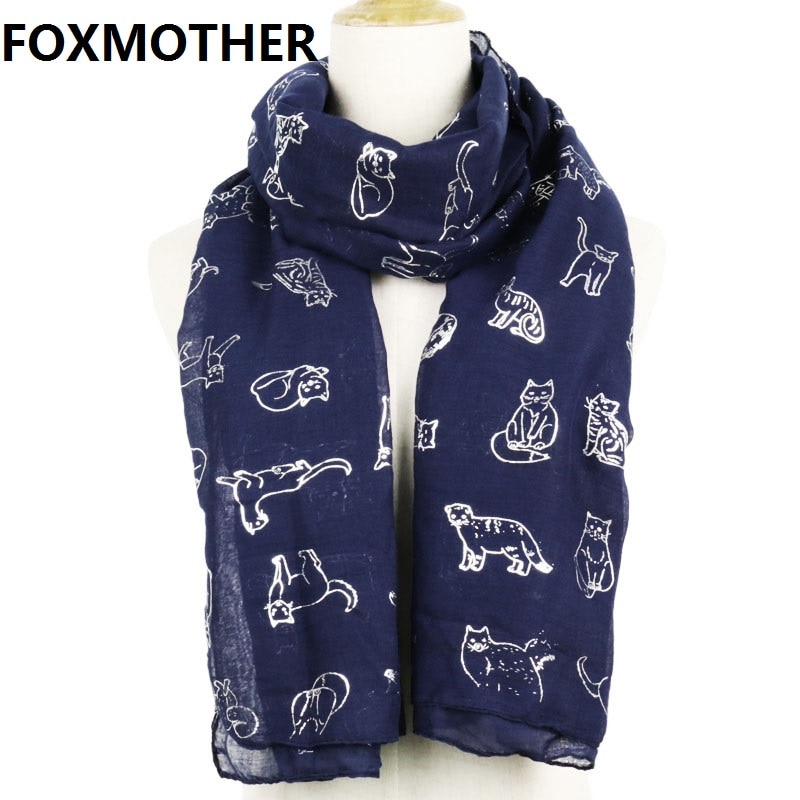 Foxm-re-foulard-imprim-chat-mignon-ch-le-enveloppant-pour-femmes-ch-le-de-voyage-noir