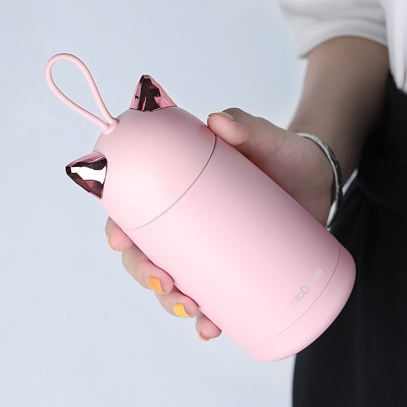 Chat-mignon-bouteille-sous-vide-en-acier-inoxydable-tasse-Thermos-Portable-pour-enfants-avec-corde-bouteille
