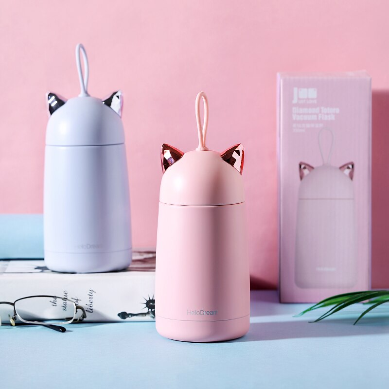 Chat-mignon-bouteille-sous-vide-en-acier-inoxydable-tasse-Thermos-Portable-pour-enfants-avec-corde-bouteille