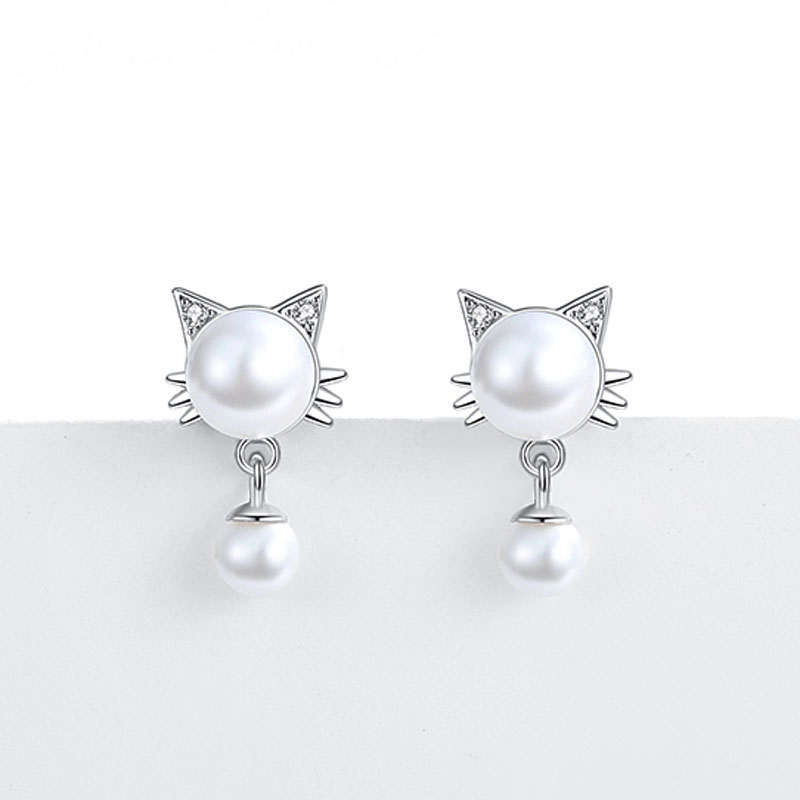 KOFSAC-boucles-d-oreilles-chaton-en-perle-pour-femme-bijoux-la-mode-en-argent-925-romantique
