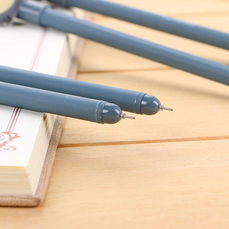 Lot De 4 Stylos Gel Effaçables Design Chat Kawaii - Encre Bleue, Gomme Intégrée - Couleurs Pastel - Pour école, Bureau