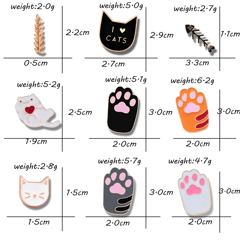 1-pi-ces-mignon-dessin-anim-chat-color-pied-pingles-acrylique-Badges-broche-pinglette-pour-les