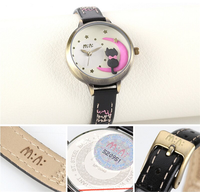 2020-marque-Mini-3D-chat-montre-tanche-Bracelet-Quartz-montre-Bracelet-mode-dames-montres-horloge-femmes