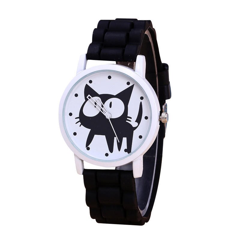 Renaissance-mode-femmes-de-luxe-chat-tudiant-en-cuir-bande-enfants-Quartz-montre-bracelet-dor-dames