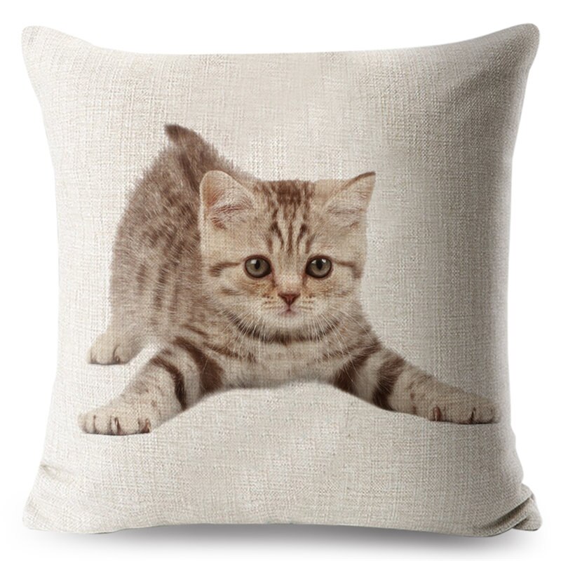 Housse-de-coussin-motif-chat-adorable-Taie-d-oreiller-canap-coussins-imprim-Animal-d-coration-de