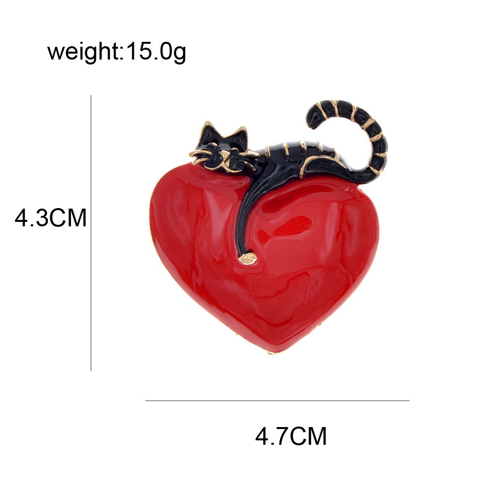CINDY-XIANG-mail-coeur-et-chat-broche-mignon-Kitty-broche-vif-animaux-broches-enfants-bijoux-mode