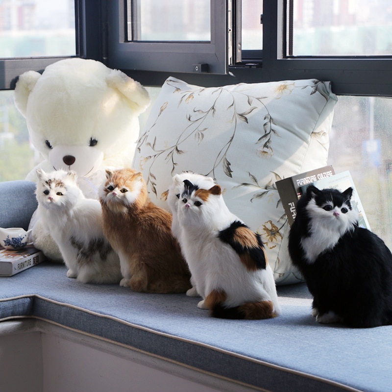 R-aliste-mignon-Simulation-en-peluche-en-peluche-blanc-persan-chats-jouets-chat-poup-es-Table