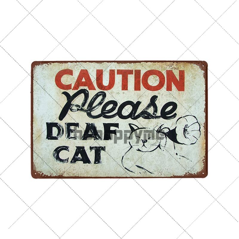 Affiche-r-tro-de-chats-Signes-m-talliques-Vintage-d-animaux-Plaque-d-art-murale-amusante