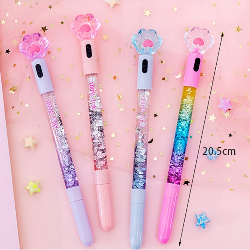 Wholesale Mode Chat Griffe Lumineux Gel Stylo Mignon Créatif Transparent  Quicksand Light Up Stylo Stationnaire Mignon From m.alibaba.com