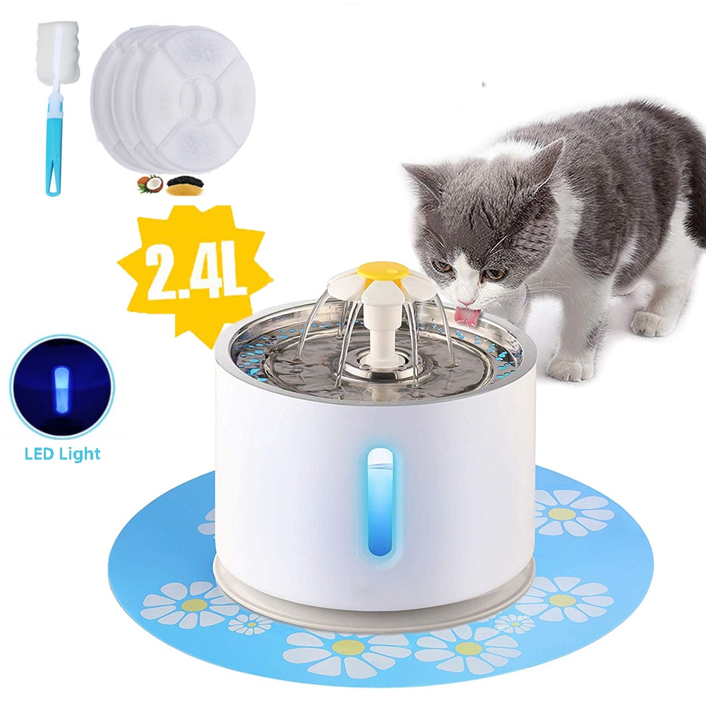 Chat-pour-animaux-de-compagnie-fontaine-2-4L-fen-tre-boire-LED-automatique-chien-chat-eau