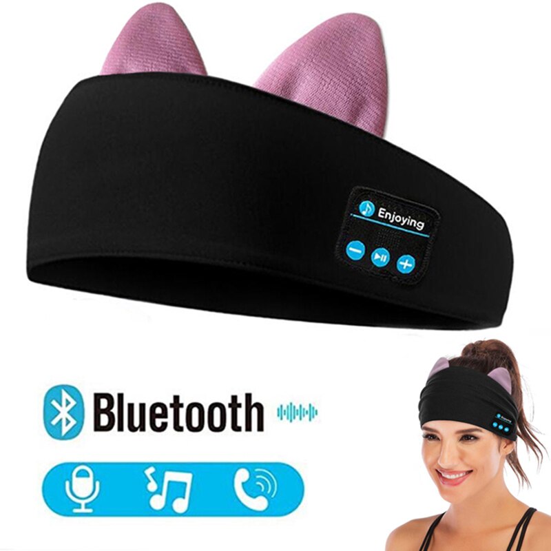 Enfants Bluetooth Bandeau Casque Écouteur Mignon Sans Fil Sommeil Musique  Couvre-chefs-sz.13531