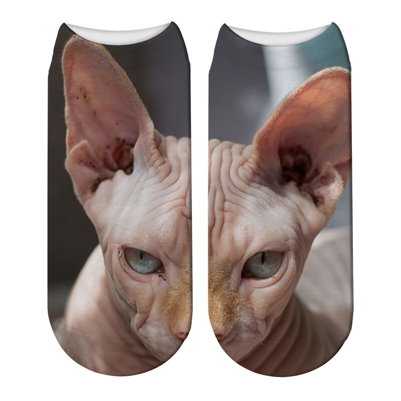 2019-nouveau-3D-impression-femmes-chaussettes-coton-chaussette-mode-unisexe-Animal-chaussettes-chat-Meias-femelle-dr