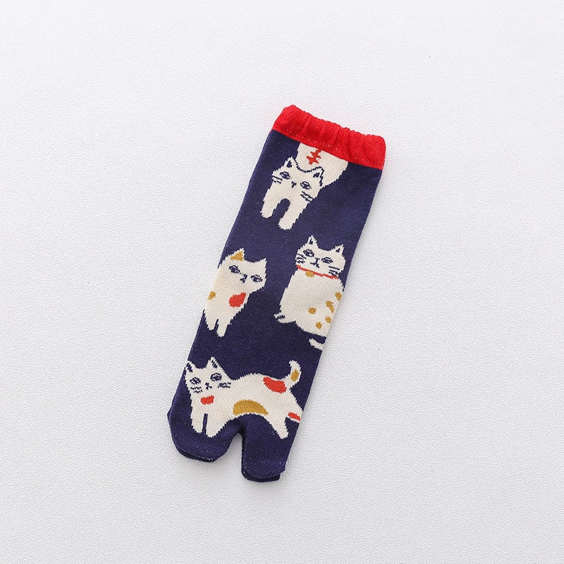 EIOISAPRA-cr-atif-japonais-Harajuku-dessin-anim-femmes-chaussettes-automne-hiver-belle-deux-doigts-chaussettes