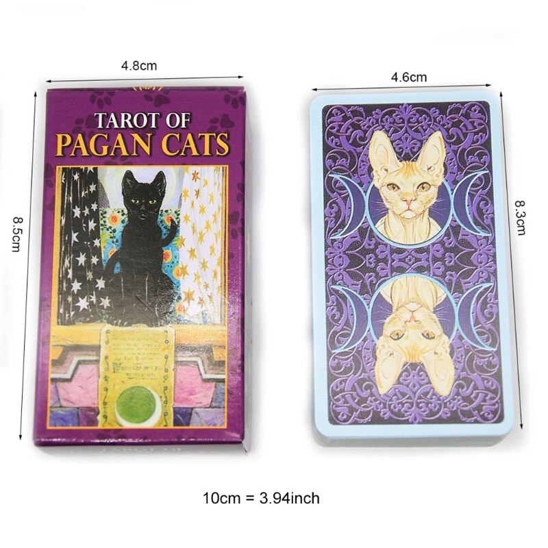 78-cartes-Deck-Tarot-de-chats-pa-ens-complet-anglais-famille-f-te-jeu-de-soci