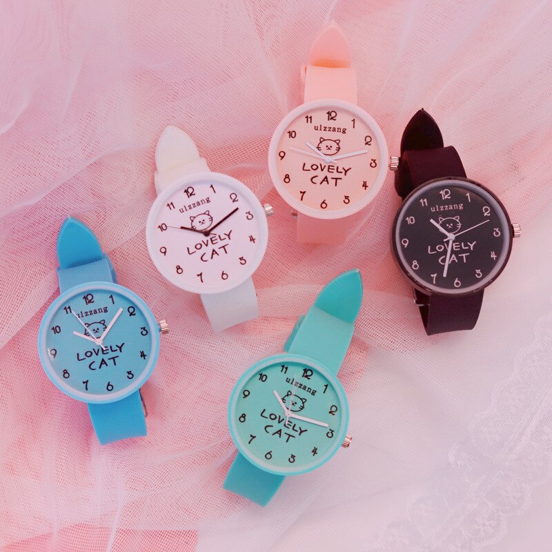 Montre-Quartz-en-Silicone-pour-enfants-montre-bracelet-pour-filles-design-de-dessin-anim-couleur-bonbon