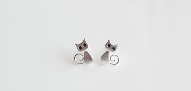 Boucles-d-oreilles-en-argent-Sterling-pour-femmes-bijoux-en-forme-de-chat-mignon-VES6050